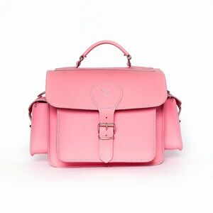 Grafea Leather Camera Shoulder Bag Pink